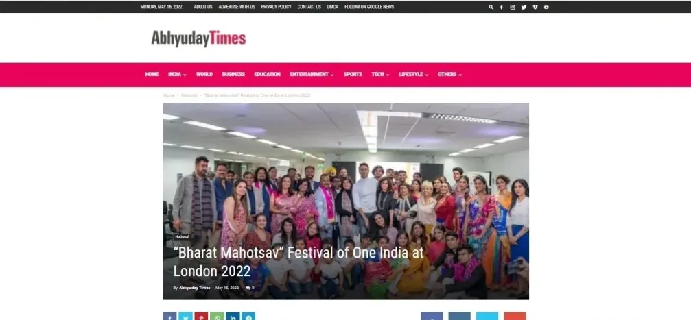 “Bharat Mahotsav” Festival of One India at London 2022