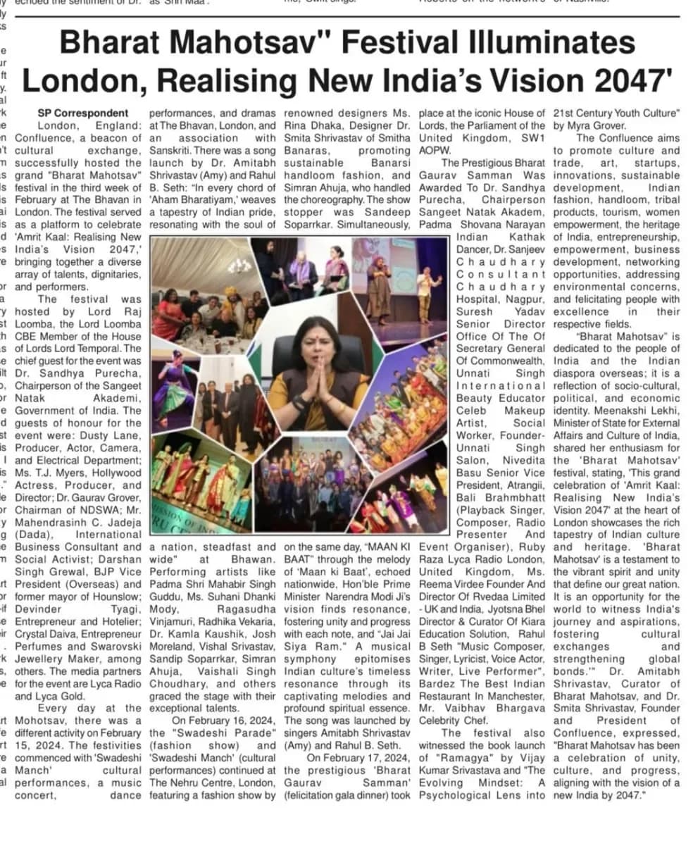 “Bharat Mahotsav Festival Illuminates London, Realising New India’s Vision 2047”