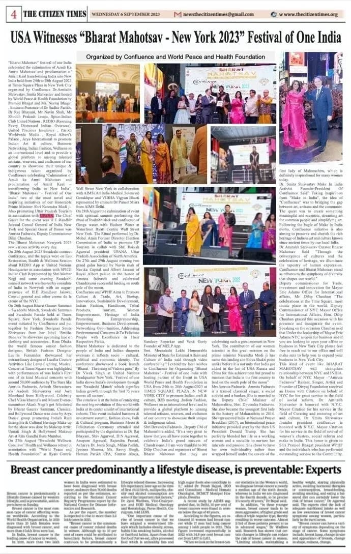 “USA Witnesses ‘Bharat Mahotsav — New York 2023’ Festival of One India”